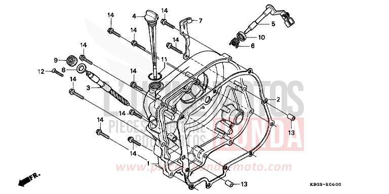 PANNEAU CARTER-MOTEUR D. de CB Two Fifty TASMANIA GREEN ME (G142) de 1999